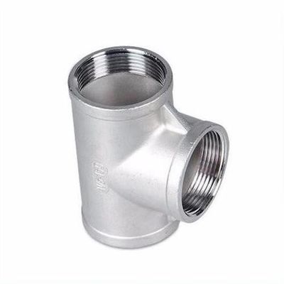 SS304 Stainless Steel Equal Tee Casting Steel Parts  For Pipe Fittings