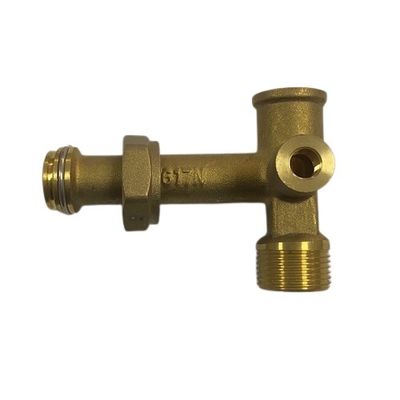Steel CNC Machining Parts Cross Brass Valve For Solar Circulation Pump