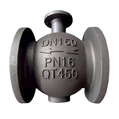 QT450 Ductile Iron Casting Valve Body Components Of Sand Casting For Piping Fittings